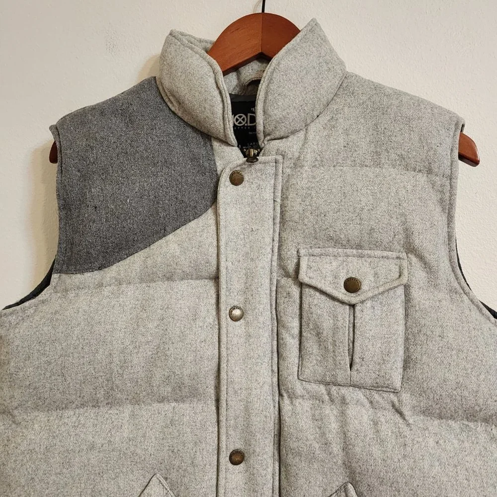 10 Deep Men's Puffer Vest Jacket, Grey, Size L,Wool Blend, Outdoor, Casual. - Picture 5 of 16